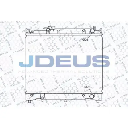 Радиатор охлаждения двигателя JDEUS 042E01 2378427 QM O6O BTIC2YP