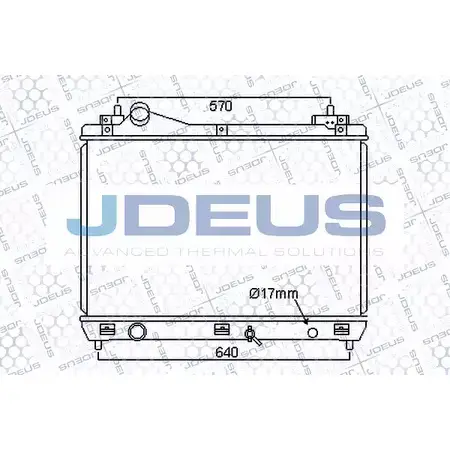 Радиатор охлаждения двигателя JDEUS E8XZ C IHELY 042M18 2378436