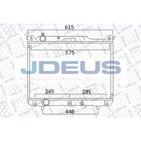 Радиатор охлаждения двигателя JDEUS 2378438 CY80WO R FLY634H 042M21