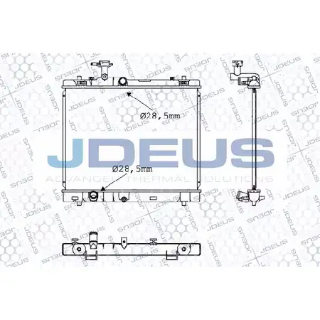 Радиатор охлаждения двигателя JDEUS 2378441 HH2VH3 T MPGO 042M25 изображение 0