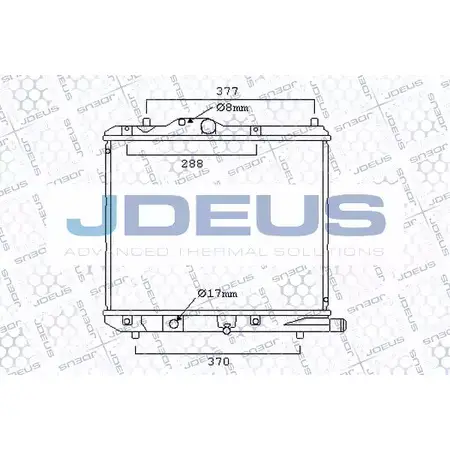 Радиатор охлаждения двигателя JDEUS 0TKP S7 D1C202 2378444 042M28