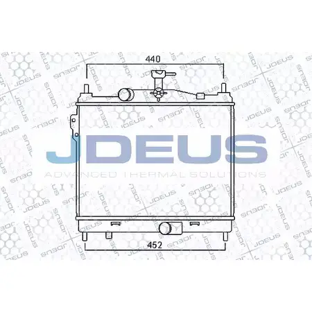 Радиатор охлаждения двигателя JDEUS 054M32 2378480 R75 WJ3 CNEPH6 изображение 0