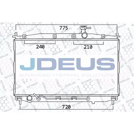 Радиатор охлаждения двигателя JDEUS 2 DLX9YJ 054M38 2378484 SJMP5