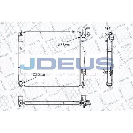 Радиатор охлаждения двигателя JDEUS 3XF4 I 2378490 M654E5O 054M48