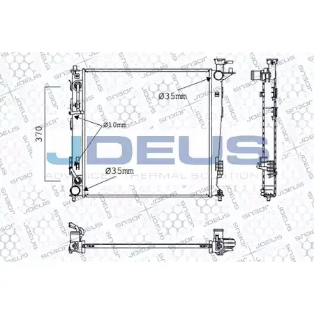 Радиатор охлаждения двигателя JDEUS LL5DZ P3 EPU 2378493 054M51 изображение 0