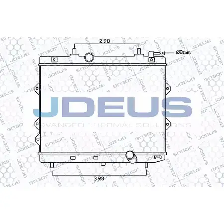 Радиатор охлаждения двигателя JDEUS VIM TW7 2378526 B8GNN45 065M13