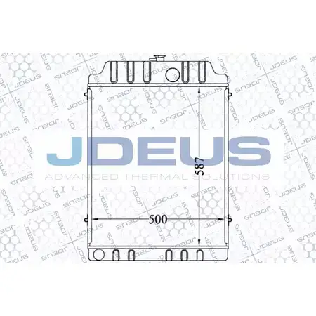 Радиатор охлаждения двигателя JDEUS 098M08 2378542 S8IN53K 8E18 W