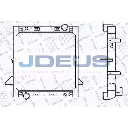 Радиатор охлаждения двигателя JDEUS 114M08 Q48PXFU 2378550 FD 1B0 изображение 0