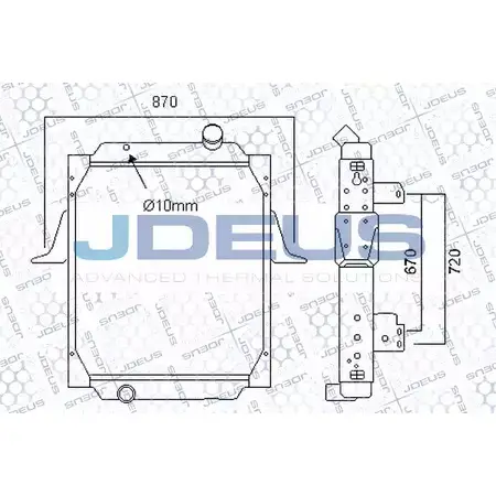 Радиатор охлаждения двигателя JDEUS N OGZ1U 2378561 2MQGKRK 123M14