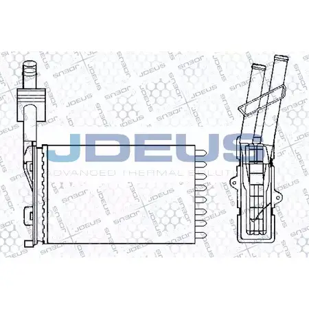 Радиатор печки, теплообменник JDEUS V55P6UV 2378627 O OOOGD 223V07