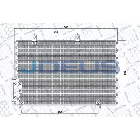 Радиатор кондиционера JDEUS HMUA6FK 2378740 700M07 G7E K0 изображение 0
