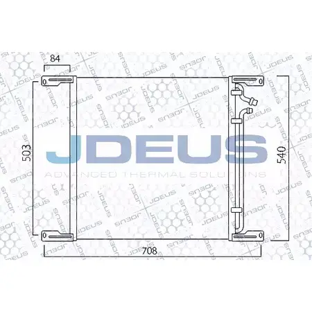Радиатор кондиционера JDEUS F KGQCM 2378801 708M02 0ZBGX