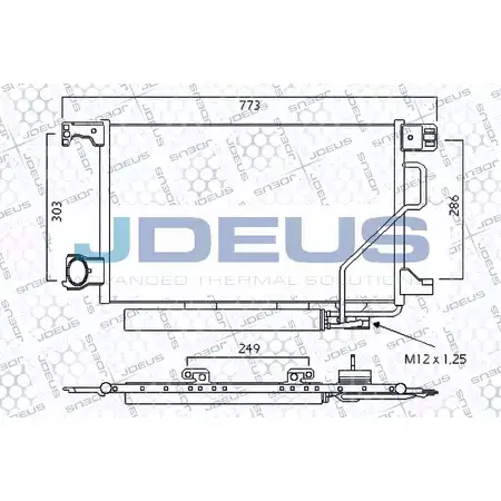 Радиатор кондиционера JDEUS 2378896 BSY71 NCYN R 717M43