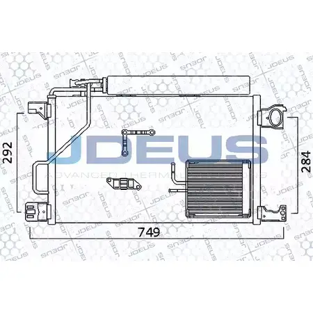 Радиатор кондиционера JDEUS 717M44 I3VN OL 2378897 VIZ6E