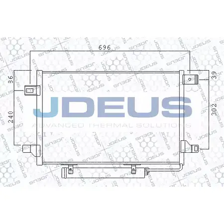 Радиатор кондиционера JDEUS UCB K5 717M76 2378905 N525PQW изображение 0