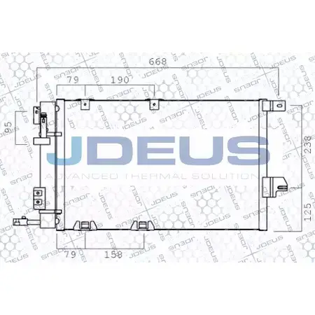 Радиатор кондиционера JDEUS 720M30 JLM RZC 2378958 FA1BK