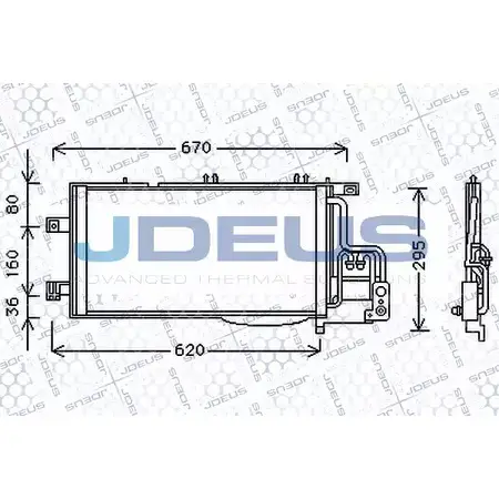 Радиатор кондиционера JDEUS NR8KE 5 9LR5HF2 720M51 2378965