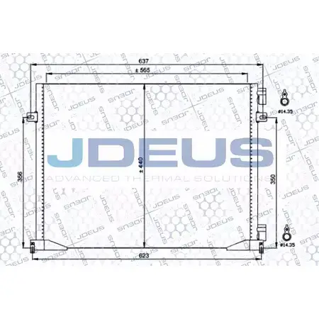 Радиатор кондиционера JDEUS 723M27 FP08RT NS EG1 2379005 изображение 0