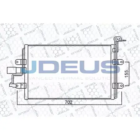 Радиатор кондиционера JDEUS 725M28 2379043 TJ CPAX 57ZEVOJ