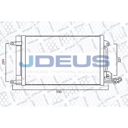 Радиатор кондиционера JDEUS 2379044 725M29 MGG F9LG 4JDJQV