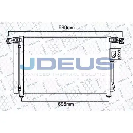 Радиатор кондиционера JDEUS 2379142 V68 IMDU N8WYD 754M27 изображение 0