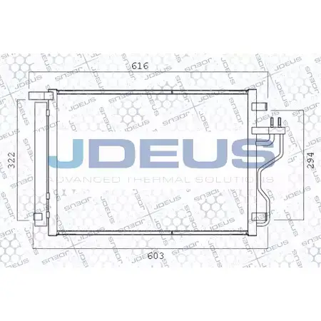 Радиатор кондиционера JDEUS 754M46 2379156 7FE 3JG2 BQ75B4
