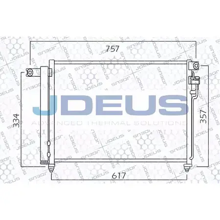 Радиатор кондиционера JDEUS 765M24 C07G MUA 1UWF2Z 2379185 изображение 0