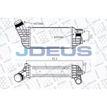 Интеркулер JDEUS 2379315 821M42A LGEJJ M 0K5QCX