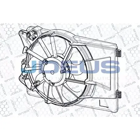 Вентилятор радиатора двигателя JDEUS BJI DY EV150005 2379454 SDG7BL изображение 0
