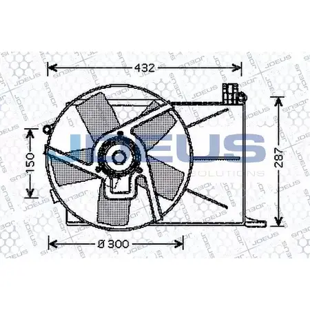 Вентилятор радиатора двигателя JDEUS SJAU2X EV200530 RT9 IS9V 2379462 изображение 0