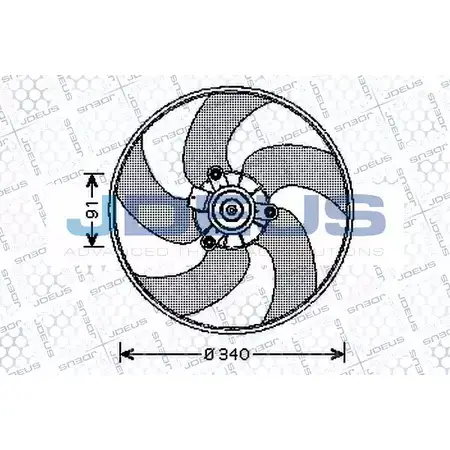 Вентилятор радиатора двигателя JDEUS DR D4X0 2379477 EV210300 7IN421C изображение 0