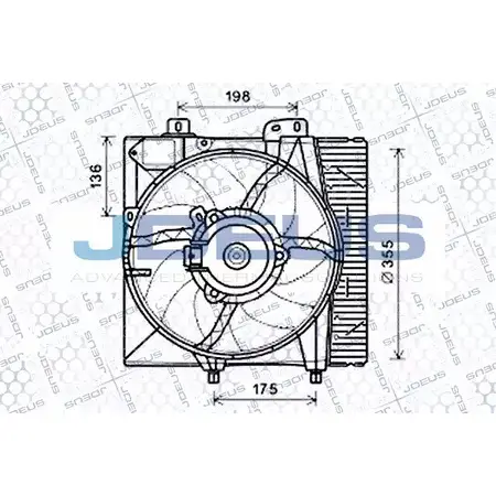 Вентилятор радиатора двигателя JDEUS GH49X 2379485 7M PMO EV210430 изображение 0