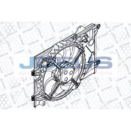 Вентилятор радиатора двигателя JDEUS EV8D2740 F J455M UTDCI 2379601 изображение 0