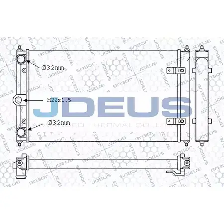 Радиатор охлаждения двигателя JDEUS M-030028A 2 9TKR1 1Y6ZFH 2379658