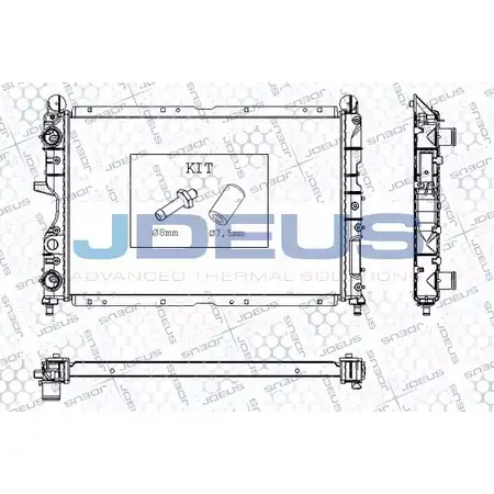 Радиатор охлаждения двигателя JDEUS XO152 E 40DW 2379796 RA0000090