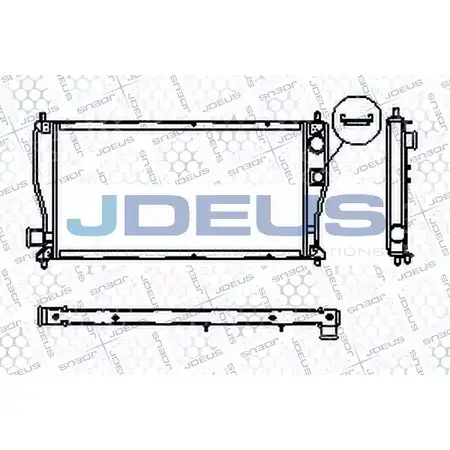 Радиатор охлаждения двигателя JDEUS 2379849 RA0020190 3 V8HIFP 6M9LTUV