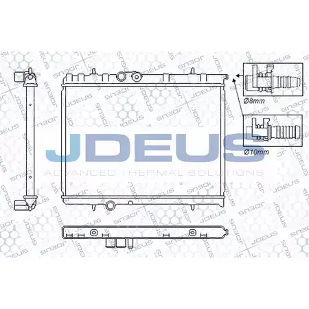 Радиатор охлаждения двигателя JDEUS 2379937 RA0070081 M2R19D2 E ZX75