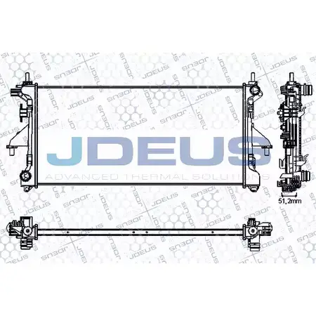 Радиатор охлаждения двигателя JDEUS 2379951 Z9B 2FJ RA0070220 T0CLN