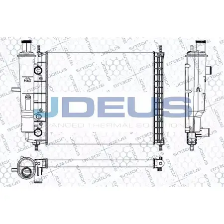 Радиатор охлаждения двигателя JDEUS XF EXY RA0110490 2379992 WCAAQ