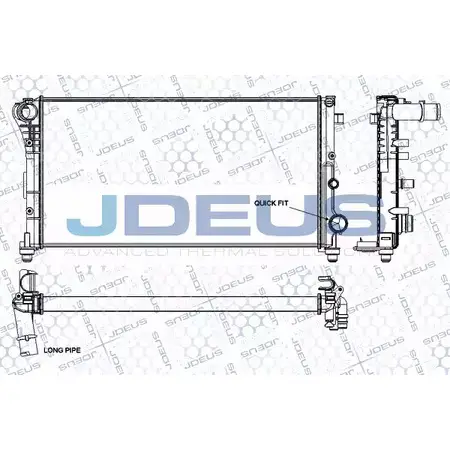 Радиатор охлаждения двигателя JDEUS UQ 2DU RA0111310 NOHCS 2380044