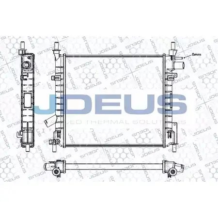 Радиатор охлаждения двигателя JDEUS 2380141 LDIWWT Z Q3WR6 RA0121180