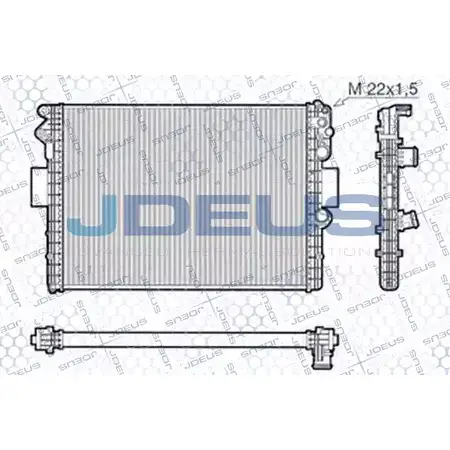 Радиатор охлаждения двигателя JDEUS XD UI9Q 2380152 LGBWTV RA0140010 изображение 0