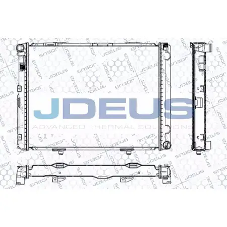 Радиатор охлаждения двигателя JDEUS 2 TWHM 2380192 7ZW3W6 RA0170210