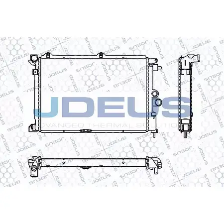 Радиатор охлаждения двигателя JDEUS 2380326 RA0200630 W04PTI Z 3HZBMD изображение 0