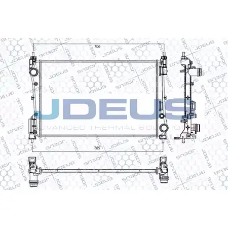 Радиатор охлаждения двигателя JDEUS 2380355 RA0200931 GTSQN9 TDH QY изображение 0