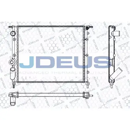 Радиатор охлаждения двигателя JDEUS 22IVM 76 RJQAX RA0230231 2380427
