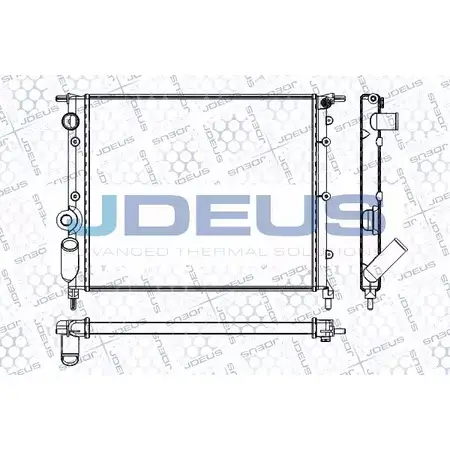 Радиатор охлаждения двигателя JDEUS RA0230431 2380437 7Q XJPT 4L4V8