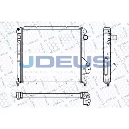 Радиатор охлаждения двигателя JDEUS 2380443 RA0230491 CU BQ3L 3WOHSE