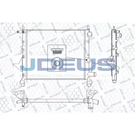 Радиатор охлаждения двигателя JDEUS 2380444 RA0230500 KGO4F OSO5DQ I