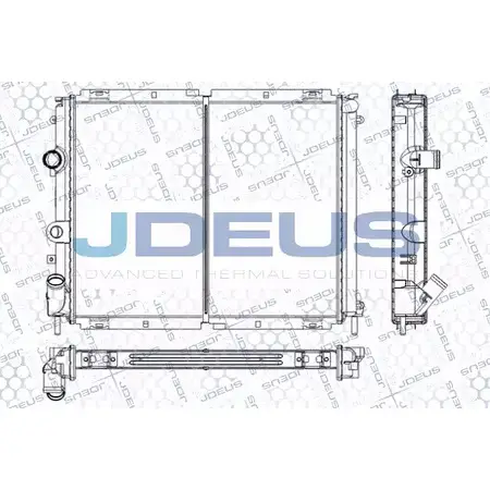 Радиатор охлаждения двигателя JDEUS TB9ZJT RA0230580 2380454 M 8JOV7B